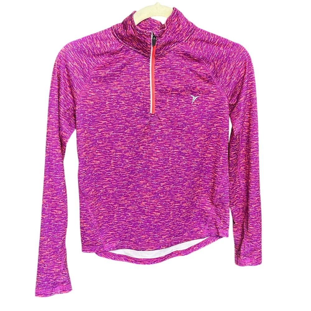 Old Navy Pink and Purple Quarter-Zip Pullover